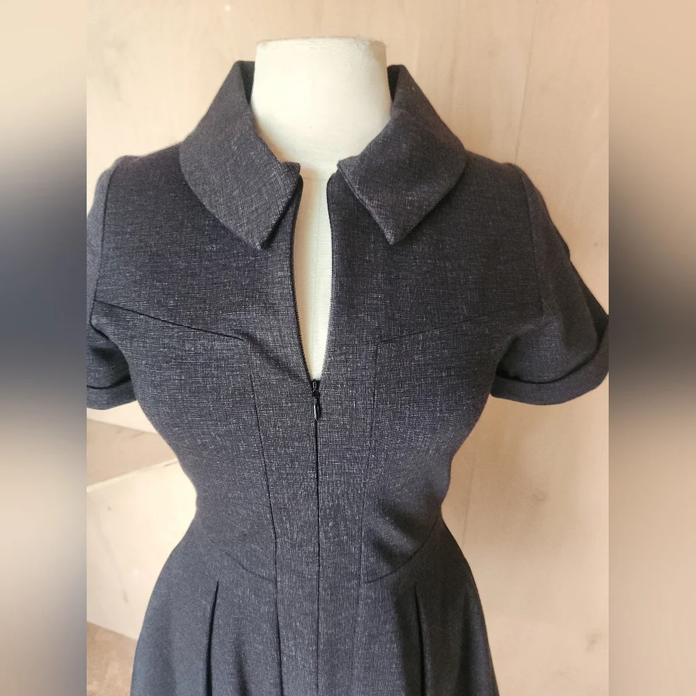 Grey Soft Structured Dress - Picture 5 of 5